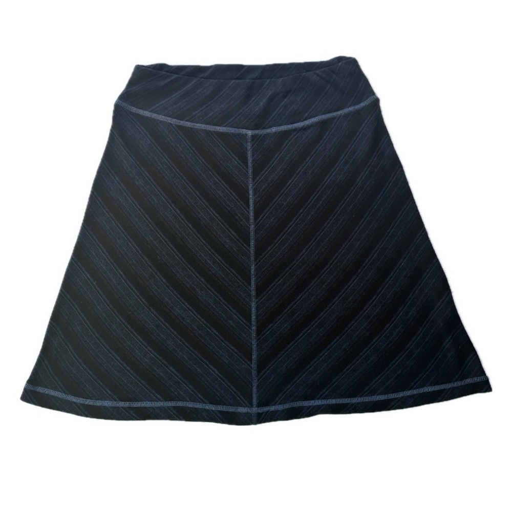 Aventura A-line Skirt Black With Blue Stripes Size medium